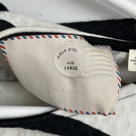 Anthropologie Postmark Linnea Blouse Women's Size Large Striped Floral Poly‎ - Picture 3 of 9